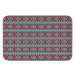 Red And Teal Southwestern Pattern Print Indoor Door Mat