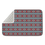 Red And Teal Southwestern Pattern Print Indoor Door Mat