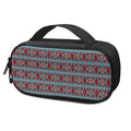 Red And Teal Southwestern Pattern Print Portable Cooler Travel Case
