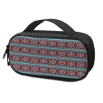 Red And Teal Southwestern Pattern Print Insulin Cooler Travel Case