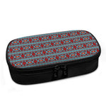 Red And Teal Southwestern Pattern Print Insulin Cooler Travel Case