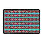 Red And Teal Southwestern Pattern Print Kitchen Mat
