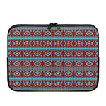 Red And Teal Southwestern Pattern Print Laptop Sleeve