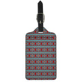 Red And Teal Southwestern Pattern Print Luggage Tag
