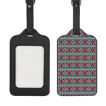 Red And Teal Southwestern Pattern Print Luggage Tag