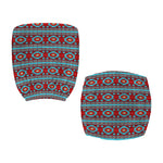 Red And Teal Southwestern Pattern Print Office Chair Cover
