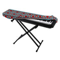 Red And Teal Southwestern Pattern Print Piano Keyboard Cover
