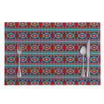 Red And Teal Southwestern Pattern Print Placemat