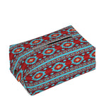 Red And Teal Southwestern Pattern Print Rectangle Tissue Box Cover