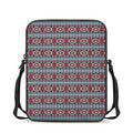 Red And Teal Southwestern Pattern Print Rectangular Crossbody Bag