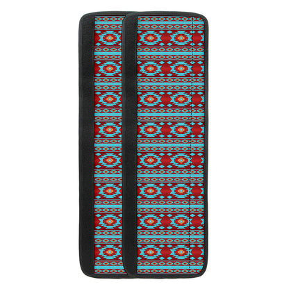 Red And Teal Southwestern Pattern Print Refrigerator Handle Covers