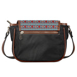 Red And Teal Southwestern Pattern Print Saddle Bag