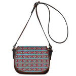 Red And Teal Southwestern Pattern Print Saddle Bag