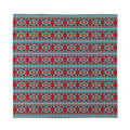 Red And Teal Southwestern Pattern Print Silk Bandana