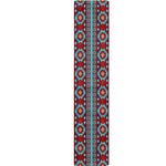 Red And Teal Southwestern Pattern Print Table Runner