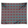 Red And Teal Southwestern Pattern Print Tapestry