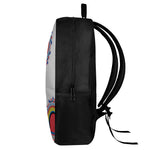 Red And White African Dashiki Print 17 Inch Backpack