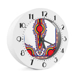 Red And White African Dashiki Print Alarm Clock