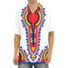 Red And White African Dashiki Print Aloha Shirt