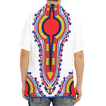 Red And White African Dashiki Print Aloha Shirt