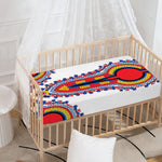 Red And White African Dashiki Print Baby Crib Sheet