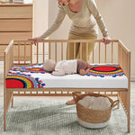 Red And White African Dashiki Print Baby Crib Sheet