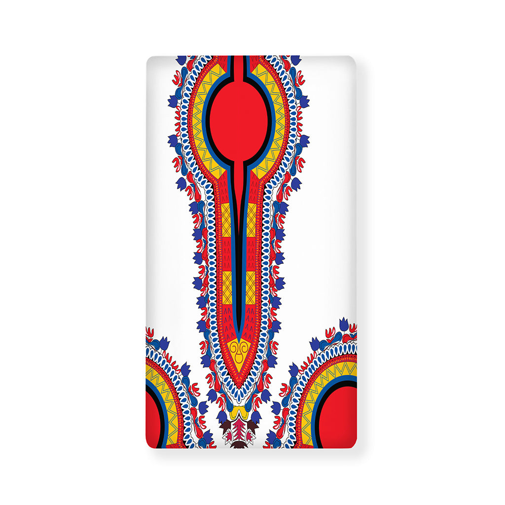 Red And White African Dashiki Print Baby Crib Sheet
