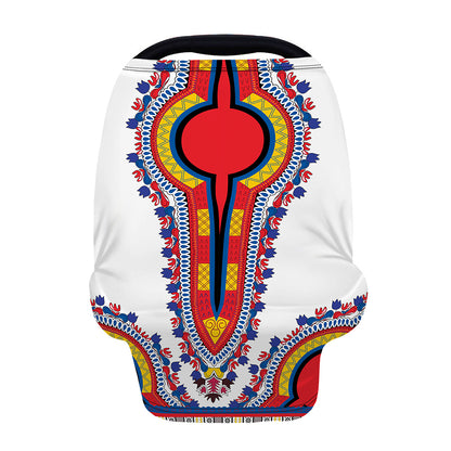 Red And White African Dashiki Print Baby Seat Cover