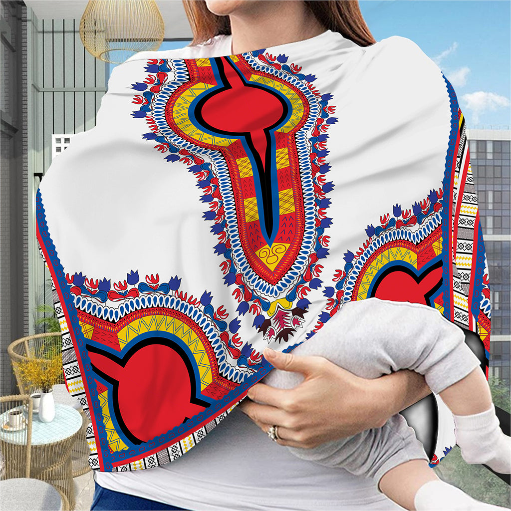 Red And White African Dashiki Print Baby Seat Cover