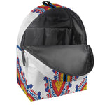 Red And White African Dashiki Print Backpack