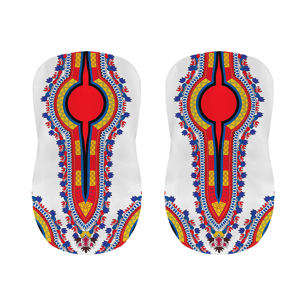 Red And White African Dashiki Print Bar Stool Covers