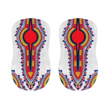 Red And White African Dashiki Print Bar Stool Covers