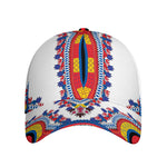 Red And White African Dashiki Print Baseball Cap