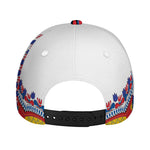 Red And White African Dashiki Print Baseball Cap