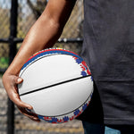 Red And White African Dashiki Print Basketball