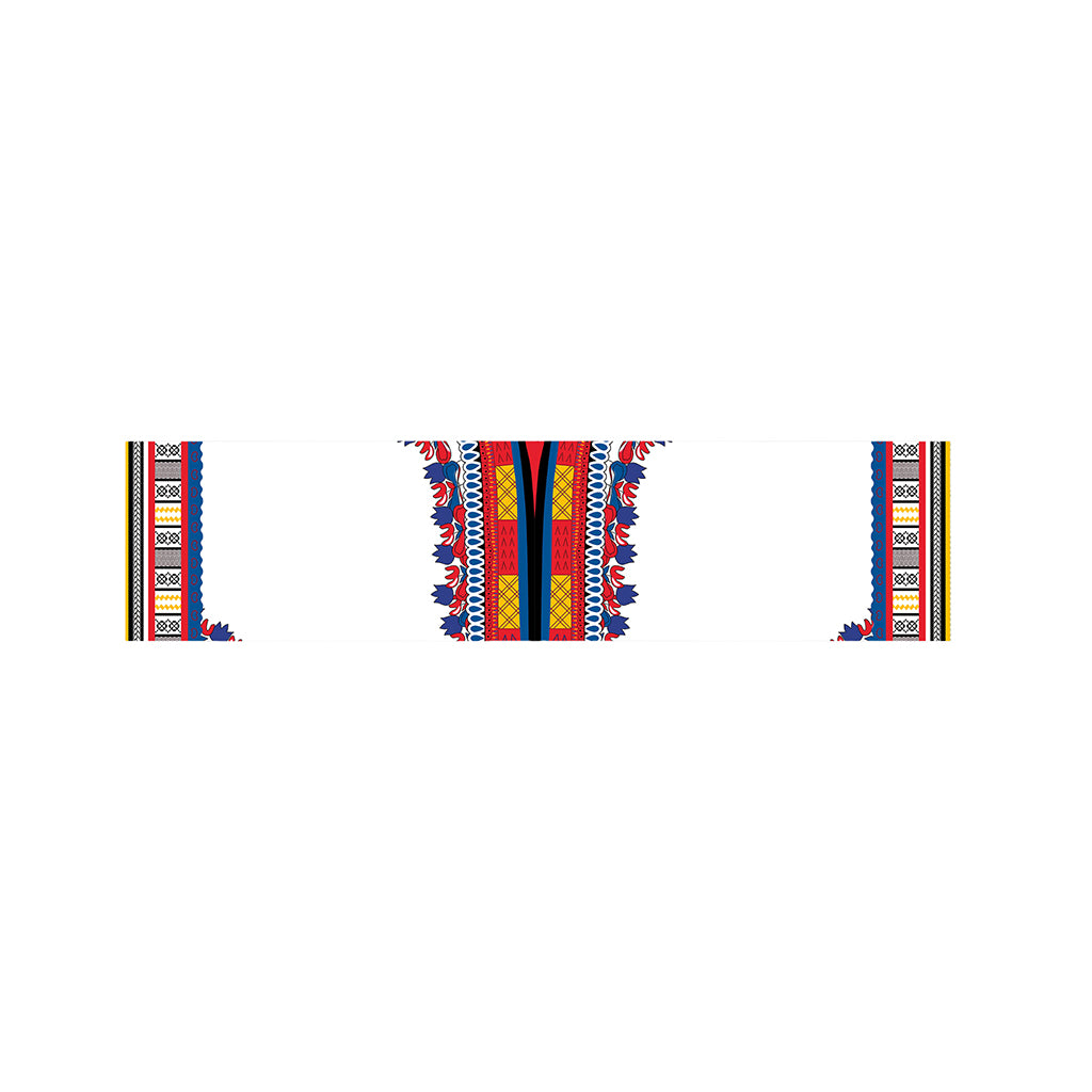Red And White African Dashiki Print Bed Runner