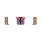 Red And White African Dashiki Print Bed Runner