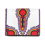 Red And White African Dashiki Print Bifold Wallet
