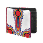 Red And White African Dashiki Print Bifold Wallet