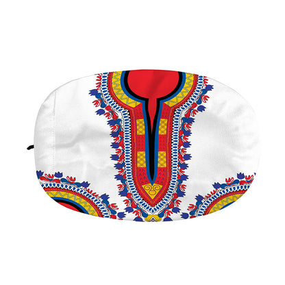 Red And White African Dashiki Print Car Side Mirror Covers