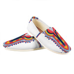 Red And White African Dashiki Print Casual Shoes