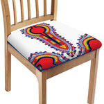 Red And White African Dashiki Print Chair Cushion Cover