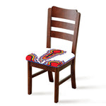 Red And White African Dashiki Print Chair Cushion Cover