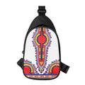 Red And White African Dashiki Print Sling Bag