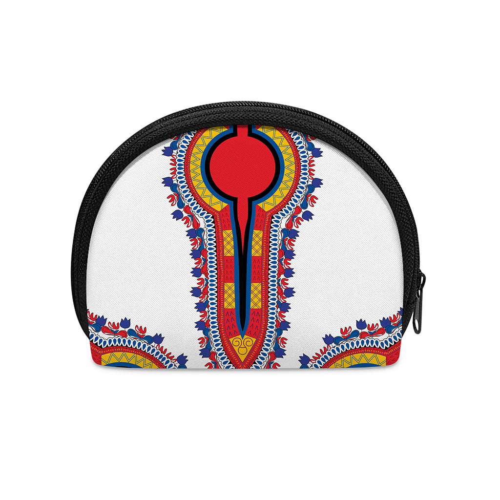 Red And White African Dashiki Print Coin Purse
