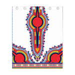 Red And White African Dashiki Print Curtain