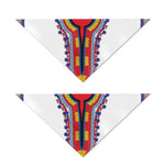 Red And White African Dashiki Print Dog Bandana