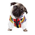 Red And White African Dashiki Print Dog Zip Up Hoodie