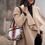 Red And White African Dashiki Print Double Strap Bible Bag