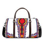 Red And White African Dashiki Print Duffle Bag